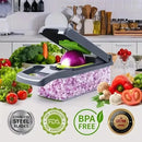 14-in-1 Multifunction Vegetable Chopper & Slicer Set (Stainless Steel Blades) – Dicer, Grater & Food Prep Tool