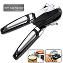 Professional Manual Can Opener (Stainless Steel) – Smooth Cut Can & Bottle Opener with Non-Slip Handle