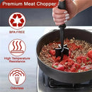 Meat Chopper & Ground Meat Smasher (Heat-Resistant) – 5-Blade Meat Shredder Tool