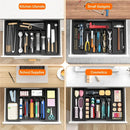 Adjustable 8-Compartment Cutlery Drawer Organizer Tray (Expandable Utensil Storage)