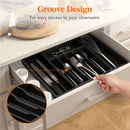 Adjustable 8-Compartment Cutlery Drawer Organizer Tray (Expandable Utensil Storage)
