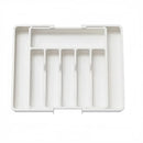 Adjustable 8-Compartment Cutlery Drawer Organizer Tray (Expandable Utensil Storage)