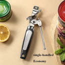 Professional Manual Can Opener (Stainless Steel) – Smooth Cut Can & Bottle Opener with Non-Slip Handle