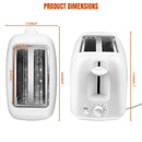 2-Slice Mini Bread Toaster with 6 Browning Levels, Wide Slots, Reheat/Defrost & Removable Crumb Tray