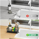 Space-Saving Self-Draining Kitchen Sink Organiser (Rust-Resistant, Detachable Dividers)