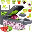 14-in-1 Multifunction Vegetable Chopper & Slicer Set (Stainless Steel Blades) – Dicer, Grater & Food Prep Tool