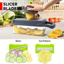 14-in-1 Multifunction Vegetable Chopper & Slicer Set (Stainless Steel Blades) – Dicer, Grater & Food Prep Tool