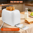 2-Slice Mini Bread Toaster with 6 Browning Levels, Wide Slots, Reheat/Defrost & Removable Crumb Tray