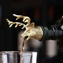 Deer Head Wine Pourer & Bottle Stopper (Zinc Alloy) | Stag Pour Spout