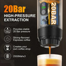 Portable Espresso Machine 20Bar | Digital Display 3-in-1 Capsule & Ground Coffee